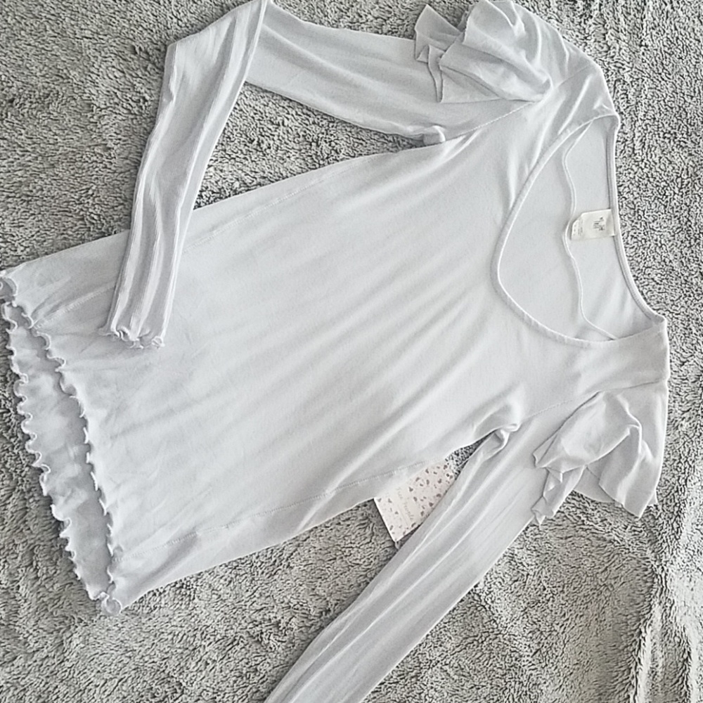 Free People Long sleeves with frill on shoulders